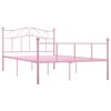 vidaXL Bed Frame without Mattress Pink Metal 160x200 cm