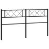 vidaXL Metal Replace Headboard Black 193 cm