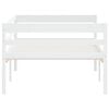 vidaXL Bed Frame without Mattress White Solid Pinewood 90x200 cm