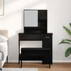 vidaXL Dressing Table Set with Drawer 2 pcs Black Oak Engineered Wood