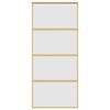 vidaXL Sliding Door Gold 90x205 cm Frosted ESG Glass and Aluminium