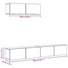 vidaXL 3 Piece TV Cabinet Set White Engineered Wood
