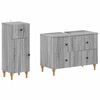 vidaXL 2 Piece Bathroom Cabinet Set ALKMAAR Grey Sonoma