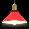 vidaXL Pendant Lamp Height Adjustable E27 Gloss Red Ø 22 cm Metal