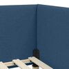 vidaXL Corner Bed Frame with Headboard Blue 100 cm x 200 cm Velvet