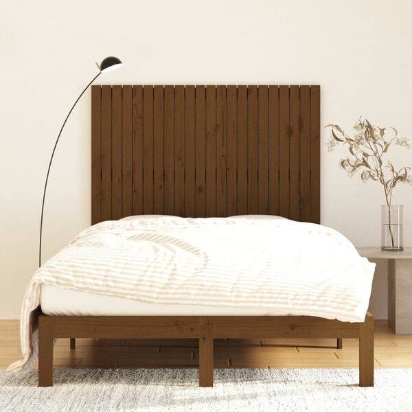 vidaXL Wall Headboard Honey Brown 140x3x110 cm Solid Wood Pine