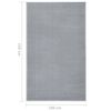 vidaXL Runner Rug BCF Grey 100x150 cm