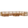vidaXL Outdoor Sofa Set 9 pcs Natural Solid Acacia Wood