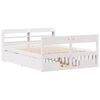 vidaXL Bed Frame without Mattress White 120x190 cm Small Double Solid Wood Pine