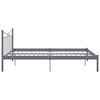 vidaXL Bed Frame without Mattress Grey Metal 160x200 cm