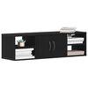 vidaXL Wall Shelf with Door Black Oak 140 x 41 x 75 cm Engineered Wood