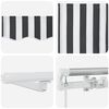 vidaXL Manual Retractable Awning with LED Anthracite&White 400x300 cm