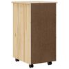vidaXL Rolling Cabinet with Drawers MOSS Clear Varnish Solid Pine wood