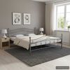 vidaXL Bed Frame without Mattress Grey Metal 200x200 cm