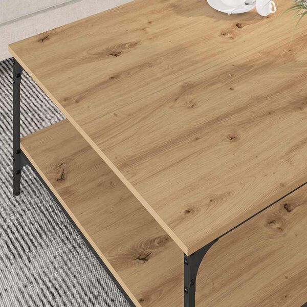 vidaXL Coffee Table Artisan oak 80 x 80 x 40 cm Engineered Wood
