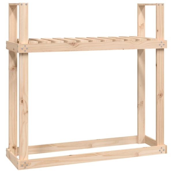 vidaXL Firewood Rack 110x35x108.5 cm Solid Wood Pine