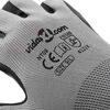 vidaXL Work Gloves 12 pcs Grey and Black 9 / L Polyester