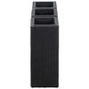 vidaXL Garden Raised Beds 3 pcs Poly Rattan Black