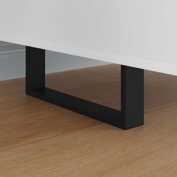 vidaXL Furniture Feet 2 pcs Black 28.1 x 4 x 10 mm Iron