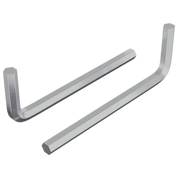 vidaXL Hex Key 2 pcs Silver 32 x 86 mm Steel