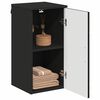 vidaXL Bathroom Cabinet Wall-mounted with Door Black 30 x 31.5 x 61 cm