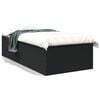 vidaXL Bed Frame without Mattress Black 75x190 cm Small Single