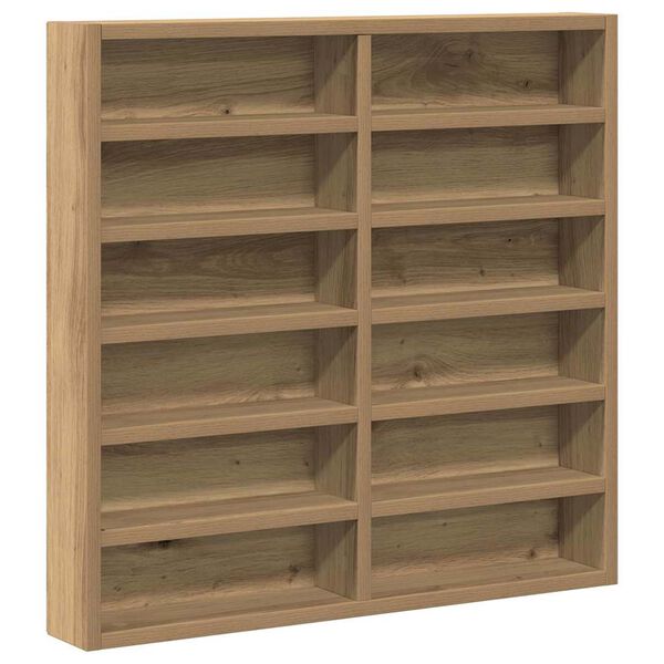 vidaXL Display Cabinet Artisan Oak 60 x 8.5 x 58 cm Engineered Wood