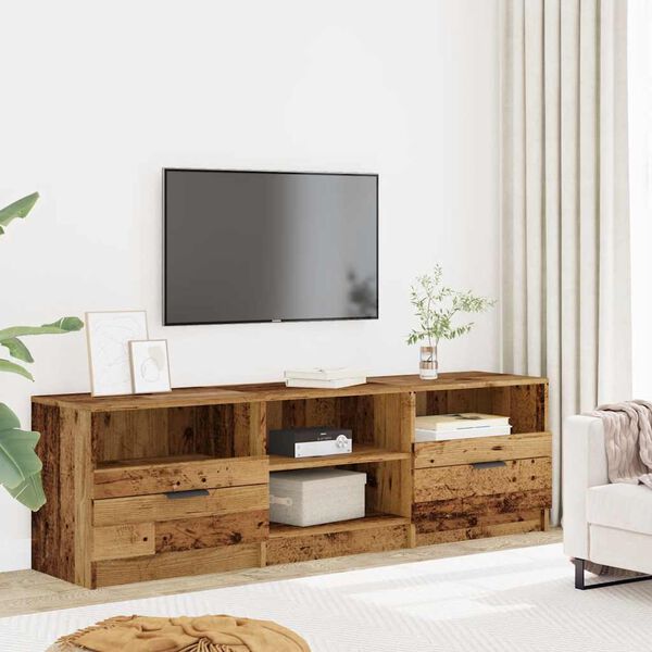 vidaXL TV Cabinet Old Wood 150x33.5x45 cm Engineered Wood