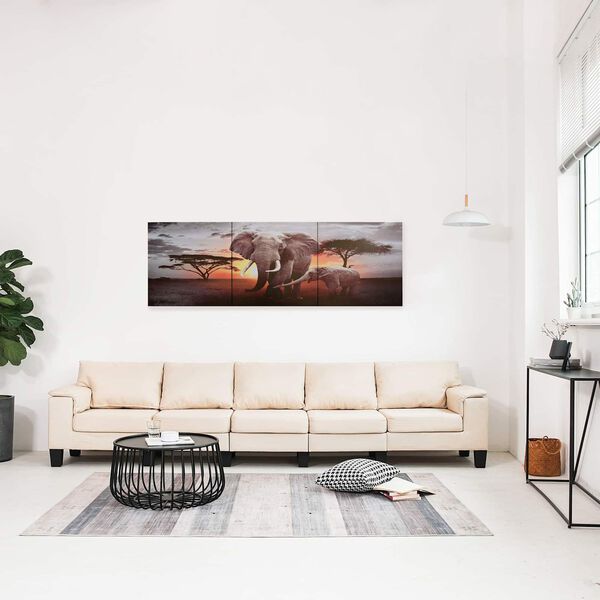 vidaXL Canvas Painting Animal Print Multicolour 120 x 40 cm Canvas