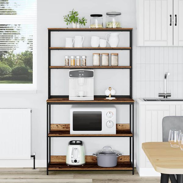 vidaXL Kitchen Shelf Old Wood 100 x 40 x 168 cm Engineered Wood