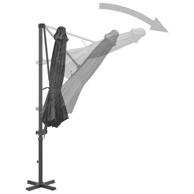 vidaXL Cantilever Umbrella with Aluminium Pole Anthracite 300 cm