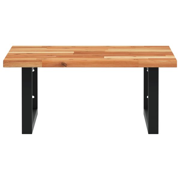 vidaXL Basin Shelf Wall Mounted Steel and Solid Wood Acacia