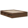 vidaXL Bed Frame without Mattress Brown Oak 140x190 cm