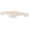 vidaXL Floor Bed Frame with Storage White 140 x 200 cm Solid pine wood