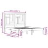 vidaXL Bed Frame without Mattress 160x200 cm Solid Wood Pine