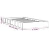 vidaXL Bed Frame without Mattress Grey 75x190 cm Small Single Small Single Solid Wood