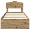 vidaXL Bed Frame with Drawer Artisan Oak 90 x 190 cm Engineered Wood