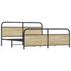 vidaXL Metal Bed Frame without Mattress Sonoma Oak 183x213 cm