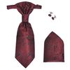 Men's Paisley Wedding Waistcoat Set Size 48 Burgundy