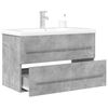 vidaXL 2 Piece Bathroom Furniture Set Concrete Grey Engineered Wood