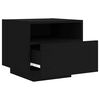 vidaXL Bedside Cabinet with LED Lights Black 40x39x37 cm