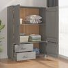 vidaXL Wardrobe HAMAR Light Grey 99x45x137 cm Solid Wood Pine