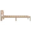 vidaXL Bed Frame with Headboard Brown 100 x 200 cm Solid Pine Wood