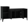 vidaXL TV Cabinet Black 100x35x55 cm Engineered Wood