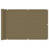 vidaXL Balcony Screen Taupe 90x600 cm HDPE