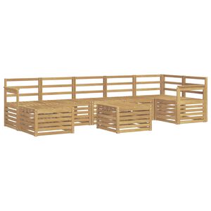 vidaXL Outdoor Sofa Set 8 pcs 8-Seaters White Solid Acacia Wood