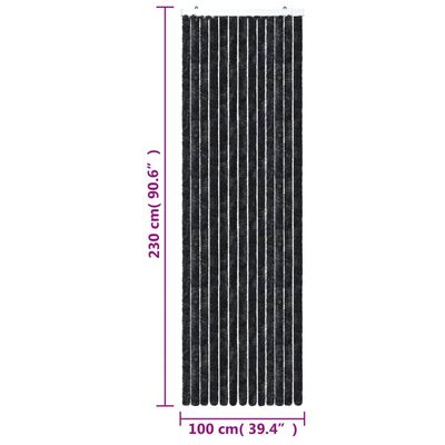 vidaXL Fly Curtain Anthracite 100x230 cm Chenille