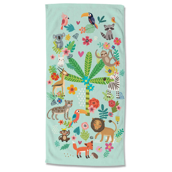 Good Morning Beach Towel HAPPY 75x150 cm Multicolour