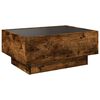 vidaXL Coffee Table with LED Smoked Oak 70x50x30 cm Engineered Wood