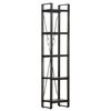 vidaXL 5-Tier Bookcase Black 40x30x180 cm Solid Mango Wood